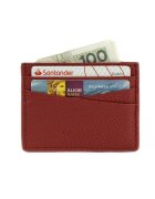 Solier Portofel din piele naturala SW43 rosu 10x8 cm