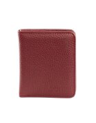 Solier Portofel SW49 piele naturala visiniu 10 -5x9 cm