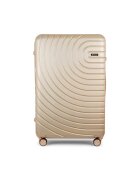 Solier Troler - Valiza pe roti mediu - 4 roti duble cu rotatie 360° - Auriu - M - 56L - ® AVENTOR 1064 GOLD 24'