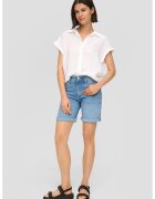 sOliver Bermude din denim cu talie inalta - Albastru pastel