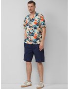 sOliver Bermude relaxed fit din bumbac cu snur de ajustare - Bleumarin
