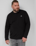 sOliver Big Sizes Bluza barbati big sizes - cu decolteu la baza gatului - logo - Negru