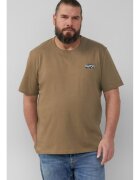 sOliver Big Sizes Tricou barbati big sizes cu imprimeu cu logo Ford - decolteu la baza gatului - Maro