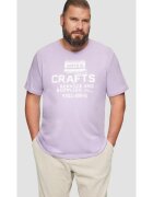 sOliver Big Sizes Tricou barbati big sizes cu imprimeu text si decolteu la baza gatului - Lila - Lila