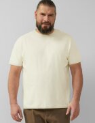 sOliver Big Sizes Tricou barbati big sizes din jerseu moale de bumbac - Regular fit - Crem