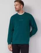 sOliver Bluza barbati cu decolteu la baza gatului - logo - Regular Fit - Verde