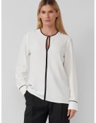 sOliver Bluza cu decupaj frontal - Alb/Negru