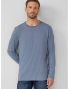 sOliver Bluza de bumbac cu decolteu la baza gatului - Albastru inchis