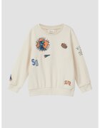 sOliver Bluza de trening cu aplicatii grafice - Bej deschis
