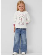 sOliver Bluza de trening cu imprimeu grafic - Crem