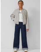 sOliver Bluza din bumbac cu imprimeu text - Alb