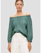 sOliver Bluza lejera cu decolteu pe umeri - Verde feriga