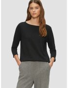 sOliver Bluza lejera cu decolteu rotund - Negru