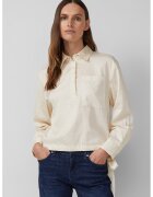 sOliver Bluza polo cu terminati ajustabila - Crem