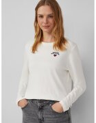 sOliver Bluza regular fit cu detaliu brodat - Alb murdar