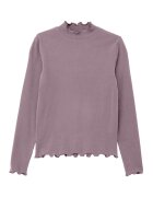 sOliver Bluza slim-fit cu termianti valurite - Lila pal