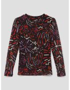 sOliver Bluza slim fit de plasa - Rosu/Negru
