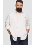 sOliver Camasa barbati big sizes - cu maneca lunga si imprimeu in carouri - Regular fit - Alb