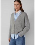sOliver Cardigan supradimensionat cu buzunare aplicate - Gri deschis