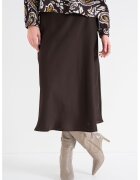 sOliver Fusta uni de satin - Maro inchis
