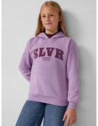sOliver Hanorac cu imprimeu text - Lila/Violet tyrian