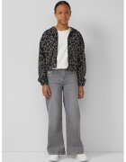 sOliver Jacheta cu animal print si fermoar - Negru/Gri inchis