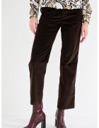 sOliver Pantaloni crop cu talie inalta - Maro inchis