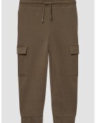 sOliver Pantaloni de trening cargo cu snur - Maro inchis