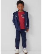 sOliver Pantaloni de trening cu model colorblock - Rosu/Albastru deschis/Bleumarin