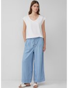 sOliver Pantaloni din material chambray cu croiala ampla - Albastru lavanda