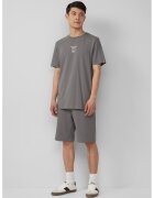sOliver Pantaloni scurti de bumbac cu snur - Gri melange