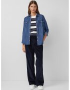 sOliver Pantaloni uni cu talie inalta - Bleumarin
