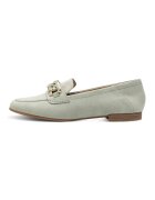 sOliver Pantofi loafer de piele cu detalii din lant - Verde pal