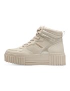 sOliver Pantofi sport flatform din piele ecologica - Crem