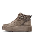 sOliver Pantofi sport flatform din piele ecologica - Maro taupe