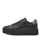 sOliver Pantofi sport flatform din piele ecologica - Negru stins