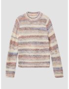 sOliver Pulover tricotat cu decolteu la baza gatului - Albastru pastel/Maro deschis/Bej deschis