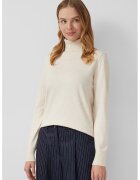 sOliver Pulover uni slim fit cu guler inalt - Bej deschis