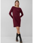 sOliver Rochie dreapta tricotata fin cu decolteu barcuta - Rosu inchis