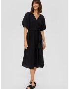 sOliver Rochie evazata cu cordon in talie - Negru