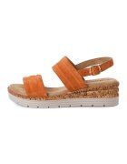 sOliver Sandale wedge cu catarama - Portocaliu stins