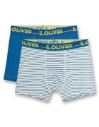 sOliver Set de boxeri din amestec de bumbac - 2 perechi - Albastru petrol