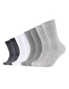 sOliver Set de sosete lungi unisex - 8 perechi - Alb/Gri