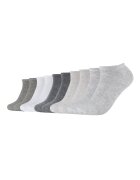 sOliver Set de sosete unisex pana la glezna - 10 perechi - Gri cenusiu/Alb optic