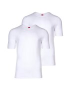 sOliver Set de tricouri cu decolteu la baza gatului - 2 piese - Alb
