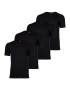 sOliver Set de tricouri cu decolteu rotund - 4 piese - Negru