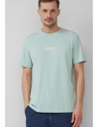 sOliver Tricou cu decolteu la baza gatului si detaliu logo
