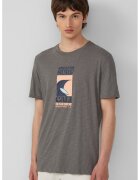 sOliver Tricou cu model grafic si imprimeu text - Gri