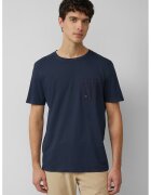 sOliver Tricou de bumbac cu decolteu la baza gatului - Bleumarin