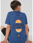 sOliver Tricou de bumbac cu imprimeu pe spate - Albastru inchis